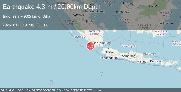 Map of SOUTHERN SUMATRA, INDONESIA