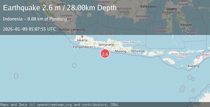 Map of JAVA, INDONESIA