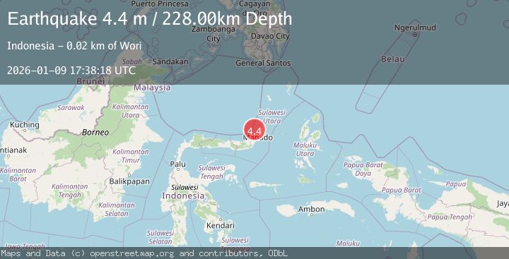 Map of MINAHASA, SULAWESI, INDONESIA