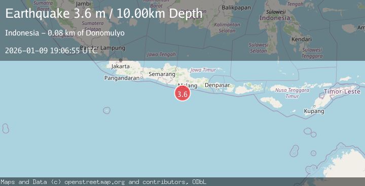 Map of SOUTH OF JAVA, INDONESIA