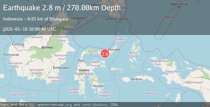 Map of MINAHASA, SULAWESI, INDONESIA