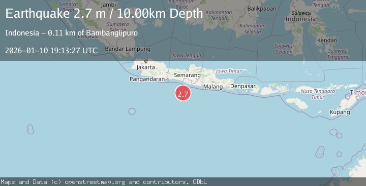 Map of JAVA, INDONESIA