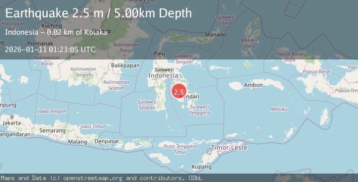 Map of SULAWESI, INDONESIA