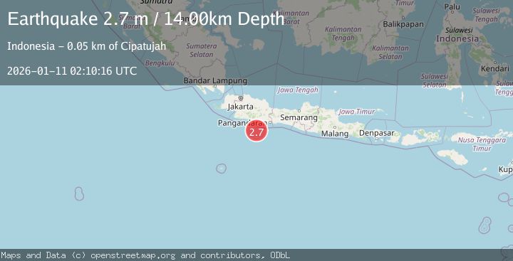 Map of JAVA, INDONESIA
