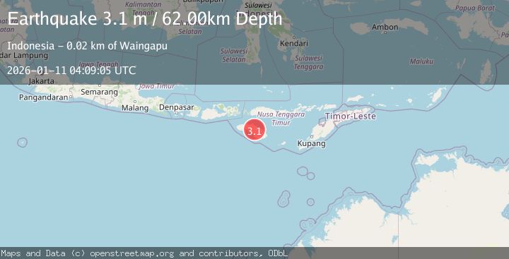 Map of SUMBA REGION, INDONESIA