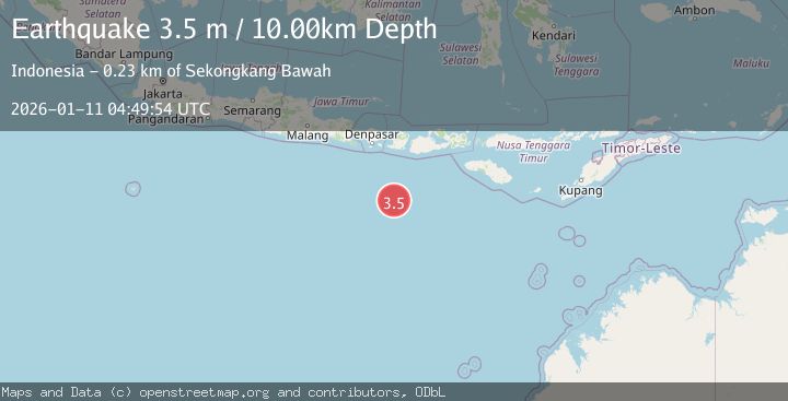Map of SOUTH OF LOMBOK, INDONESIA