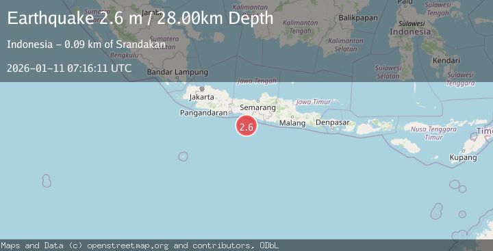 Map of JAVA, INDONESIA