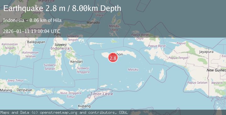 Map of SERAM, INDONESIA