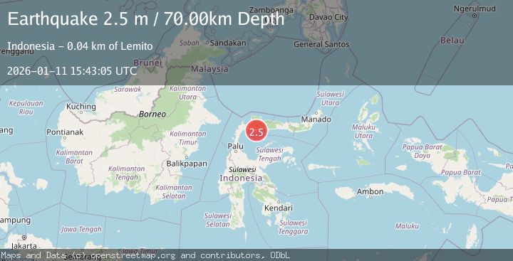 Map of MINAHASA, SULAWESI, INDONESIA