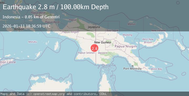 Map of PAPUA, INDONESIA