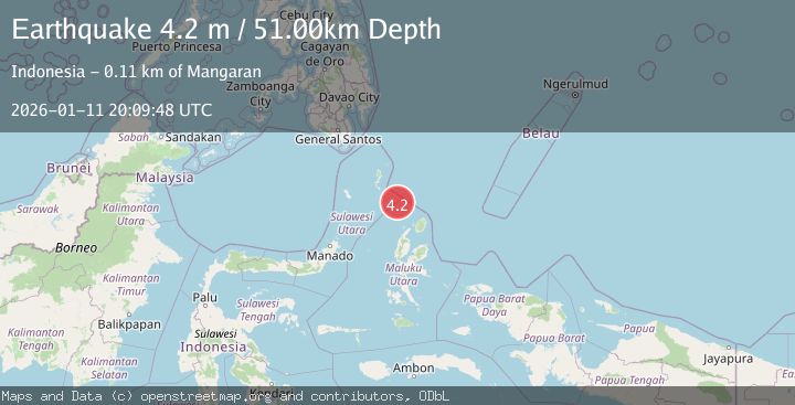 Map of KEPULAUAN TALAUD, INDONESIA