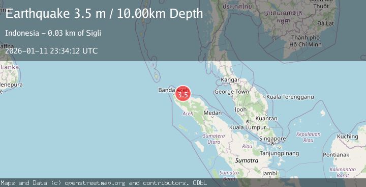 Map of NORTHERN SUMATRA, INDONESIA