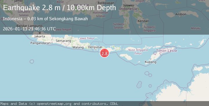 Map of LOMBOK REGION, INDONESIA