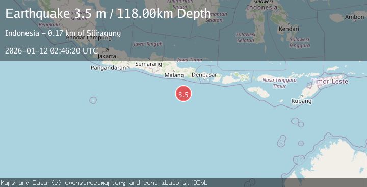 Map of SOUTH OF JAVA, INDONESIA
