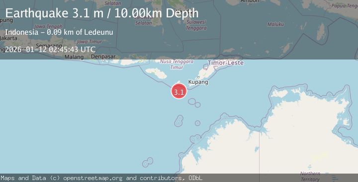 Map of SOUTH OF TIMOR