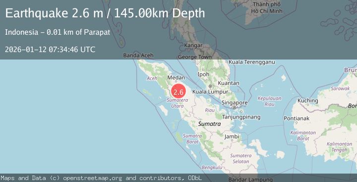 Map of NORTHERN SUMATRA, INDONESIA