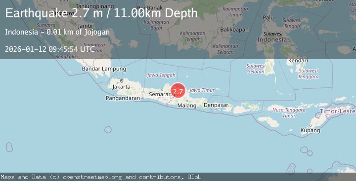 Map of JAVA, INDONESIA