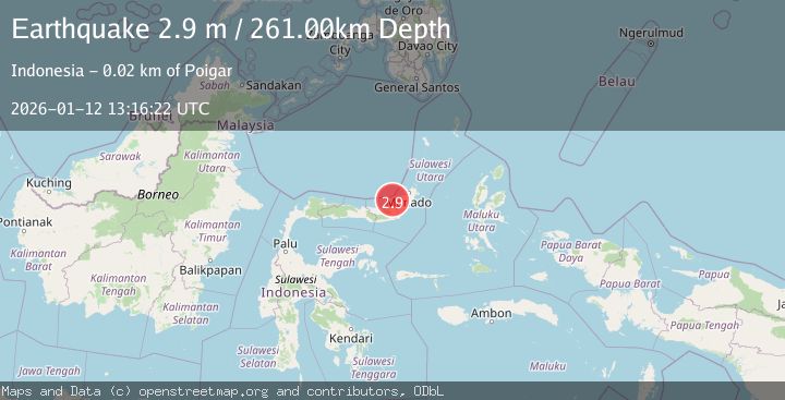 Map of MINAHASA, SULAWESI, INDONESIA