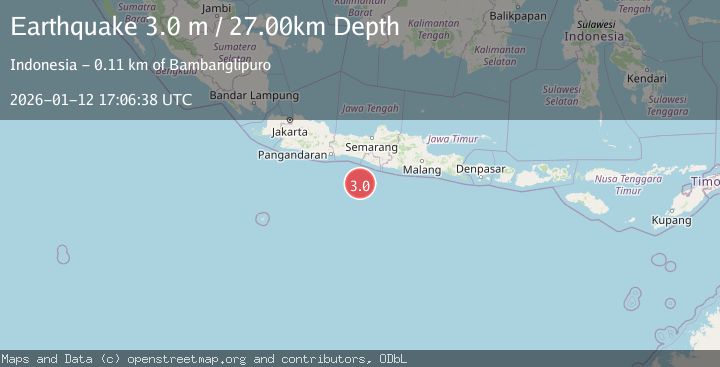 Map of JAVA, INDONESIA