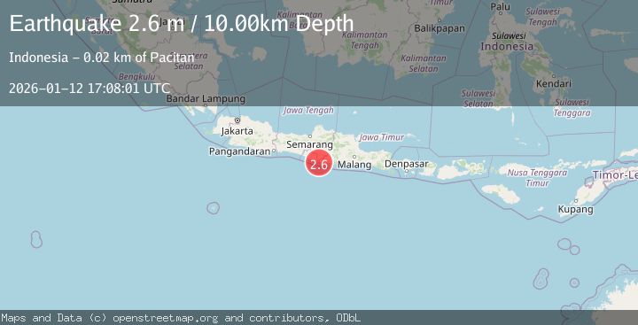 Map of JAVA, INDONESIA