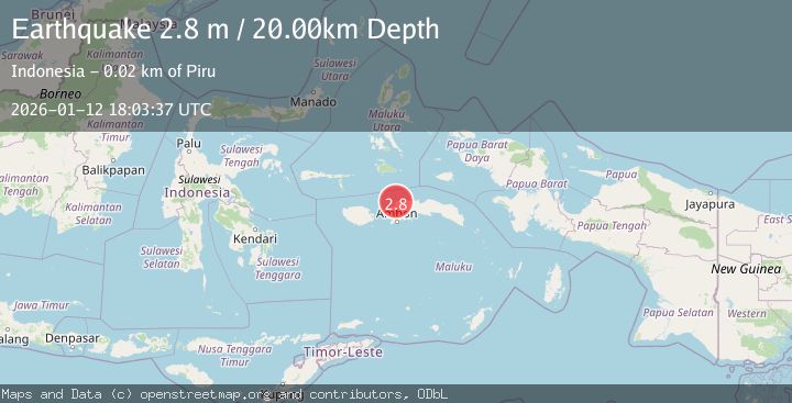 Map of CERAM SEA, INDONESIA