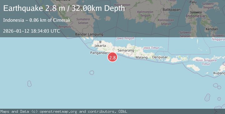 Map of JAVA, INDONESIA