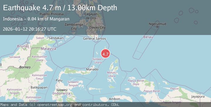Map of KEPULAUAN TALAUD, INDONESIA