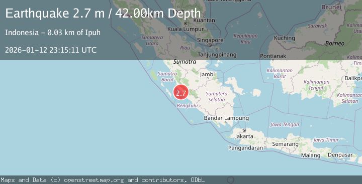Map of SOUTHERN SUMATRA, INDONESIA
