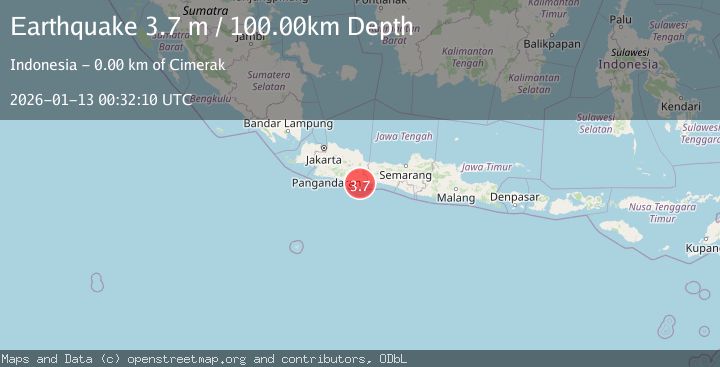 Map of JAVA, INDONESIA