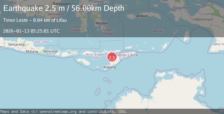 Map of TIMOR REGION, INDONESIA