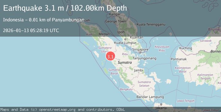 Map of NORTHERN SUMATRA, INDONESIA