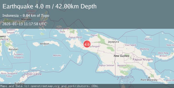 Map of PAPUA, INDONESIA