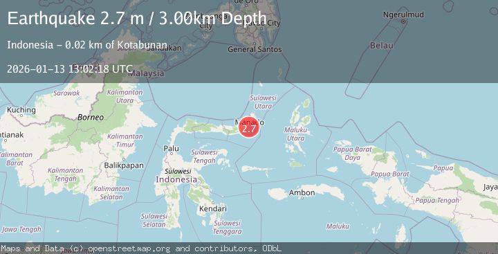 Map of MINAHASA, SULAWESI, INDONESIA