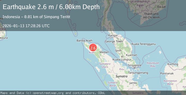 Map of NORTHERN SUMATRA, INDONESIA