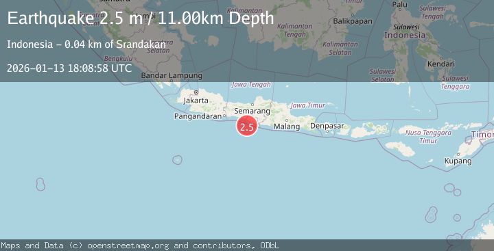 Map of JAVA, INDONESIA