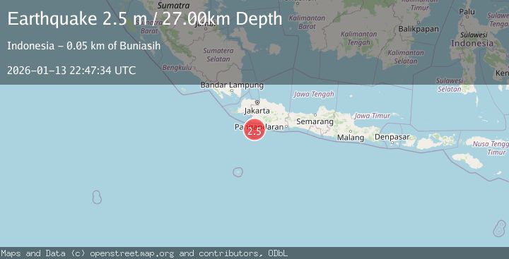 Map of JAVA, INDONESIA