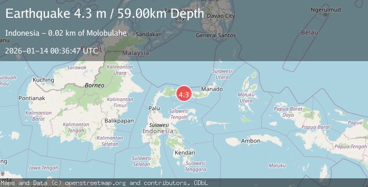 Map of MINAHASA, SULAWESI, INDONESIA