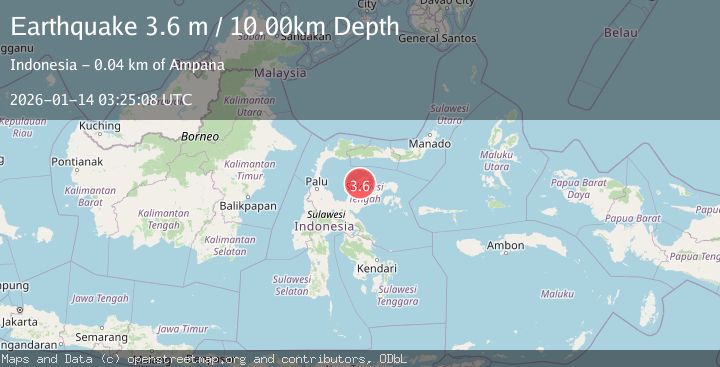 Map of SULAWESI, INDONESIA