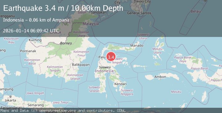 Map of SULAWESI, INDONESIA