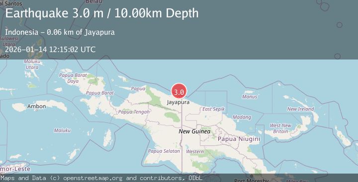 Map of PAPUA REGION, INDONESIA