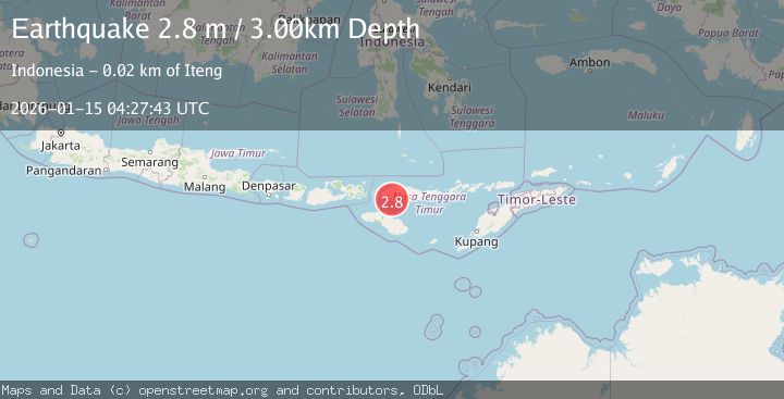 Map of FLORES REGION, INDONESIA
