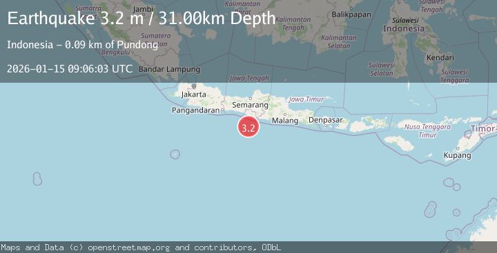 Map of JAVA, INDONESIA
