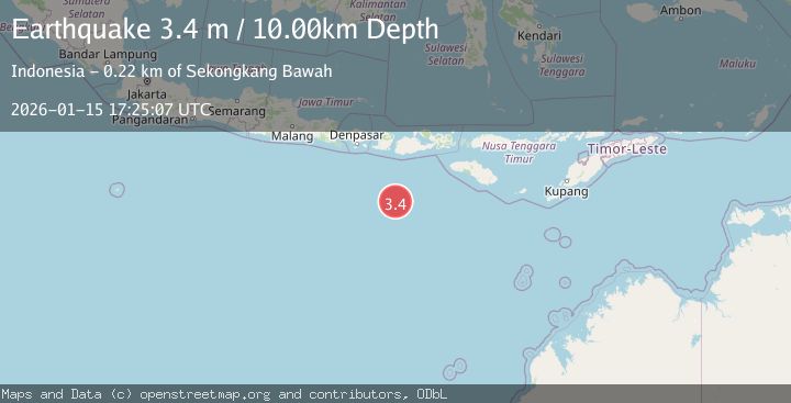 Map of SOUTH OF LOMBOK, INDONESIA