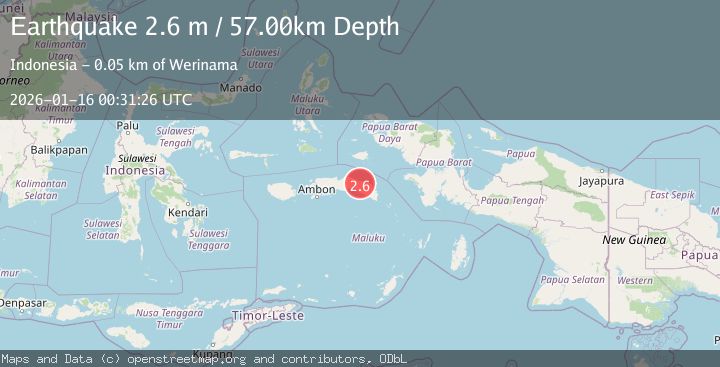 Map of SERAM, INDONESIA