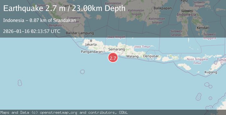 Map of JAVA, INDONESIA