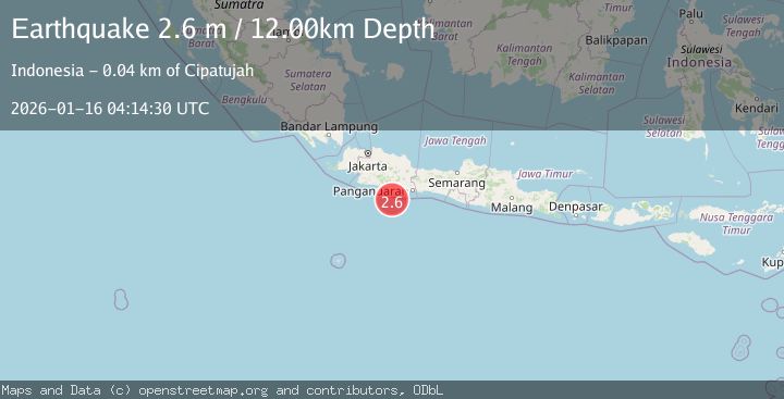 Map of JAVA, INDONESIA