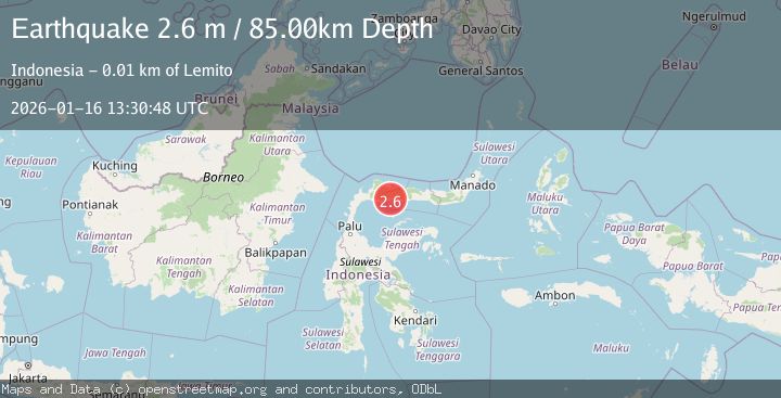 Map of MINAHASA, SULAWESI, INDONESIA