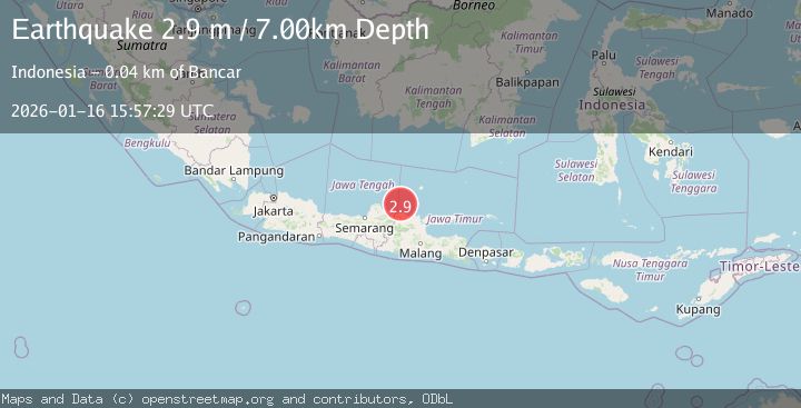 Map of JAVA, INDONESIA