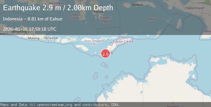 Map of TIMOR REGION, INDONESIA