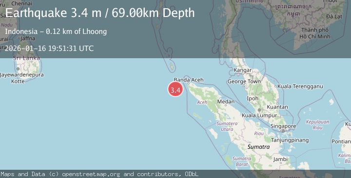 Map of NORTHERN SUMATRA, INDONESIA